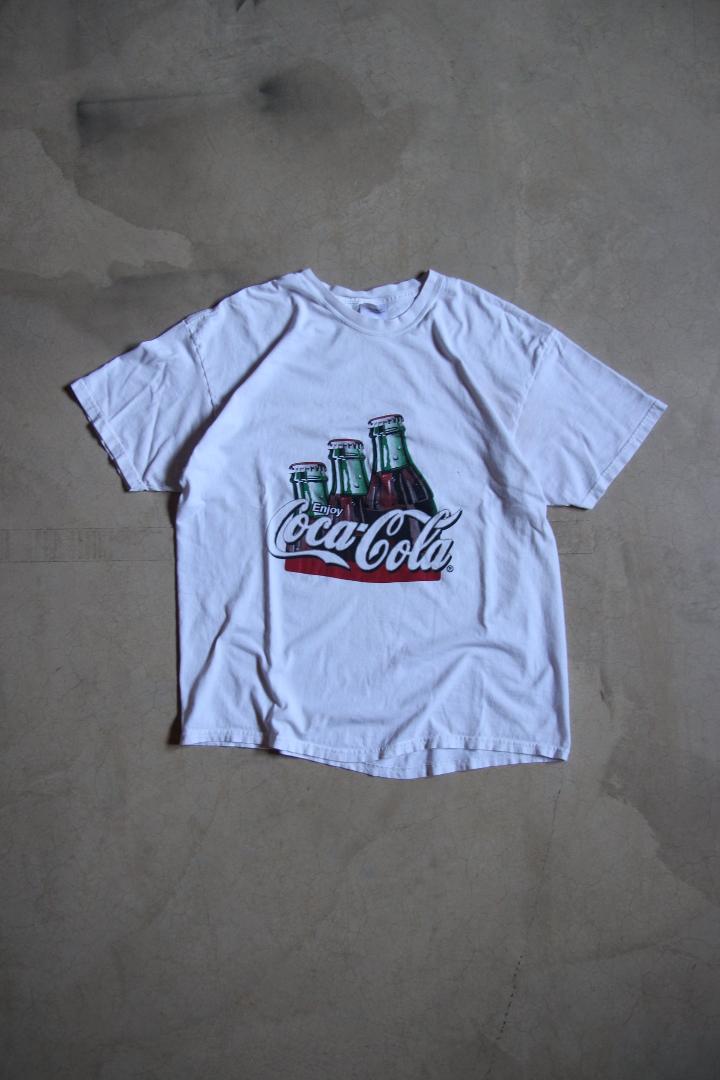 Vintage 90s Distressed Coca Cola Tee (XL)