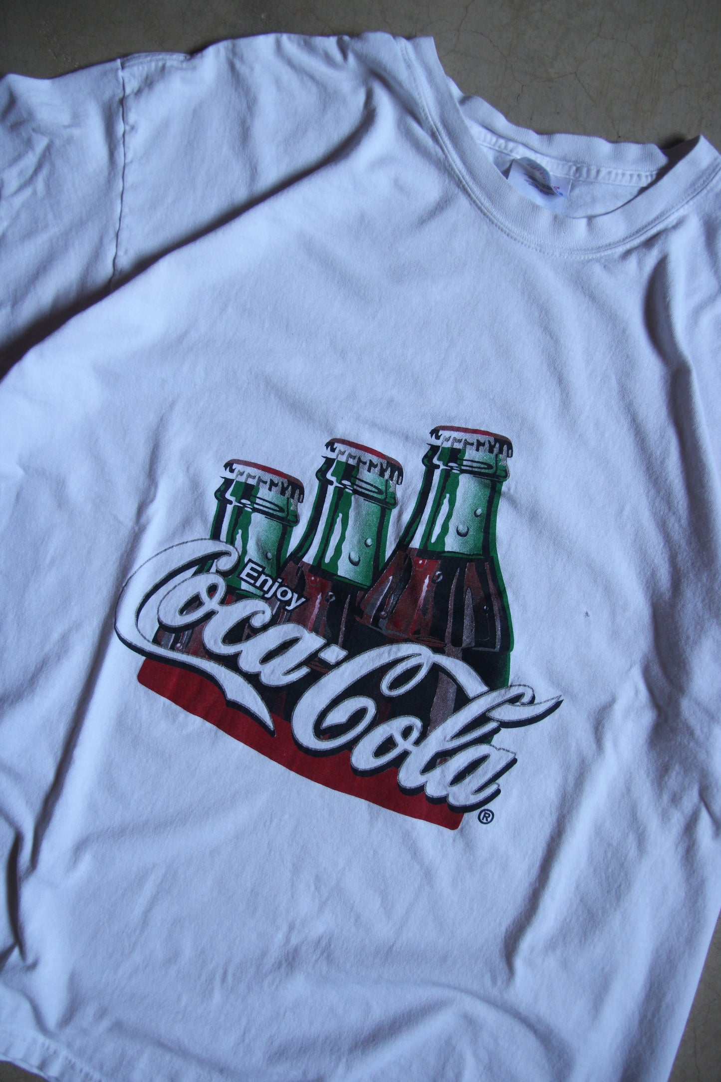 Vintage 90s Distressed Coca Cola Tee (XL)