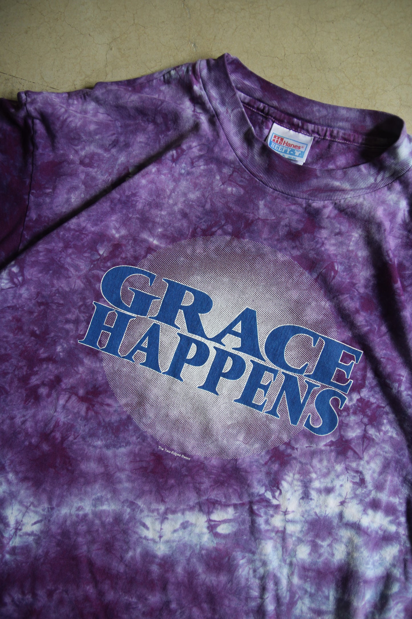 Vintage 90s "Grace Happens" Jesus Tee (XL)