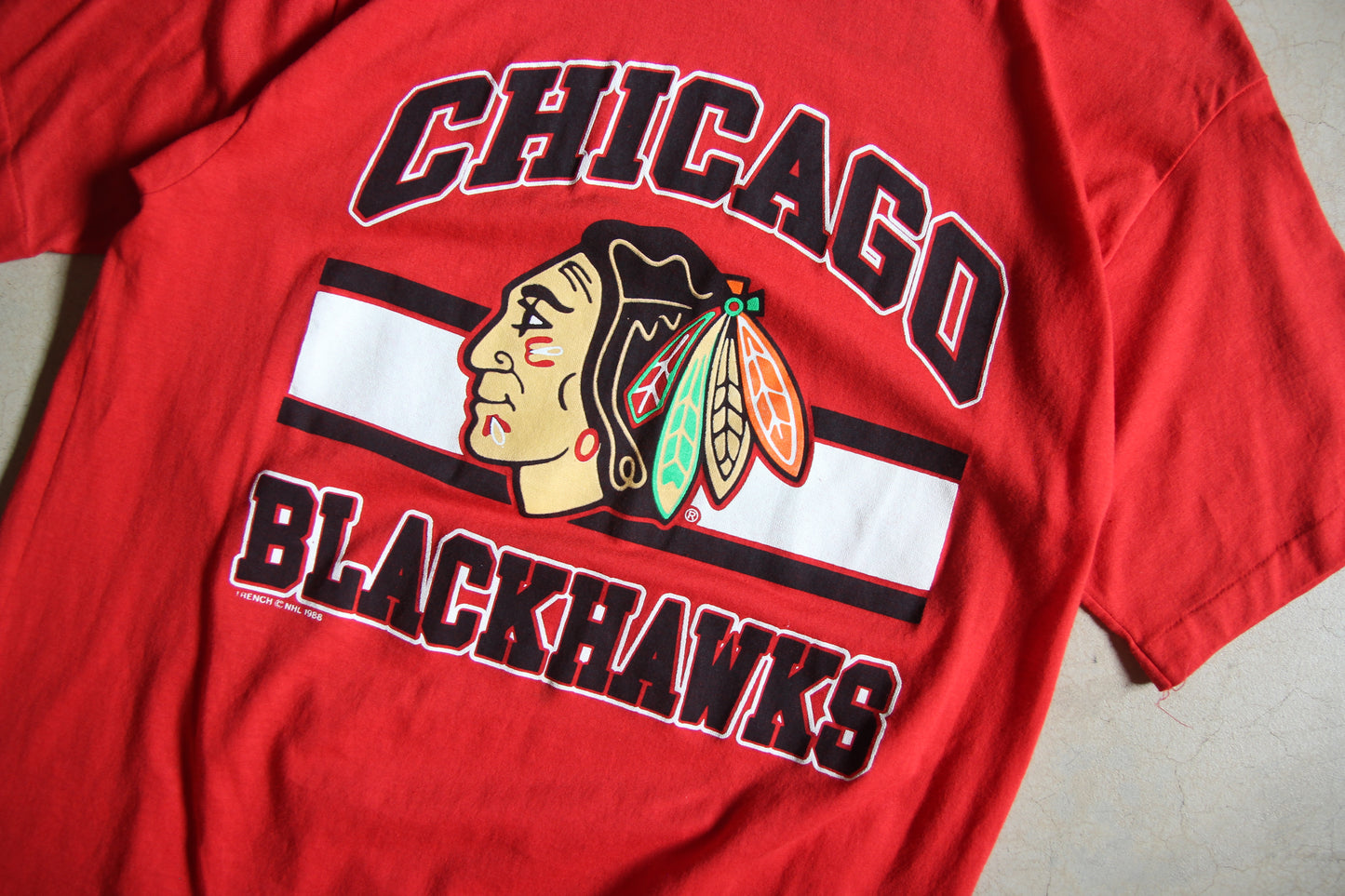 Vintage 80s Chicago Blackhawks Shirt (L)