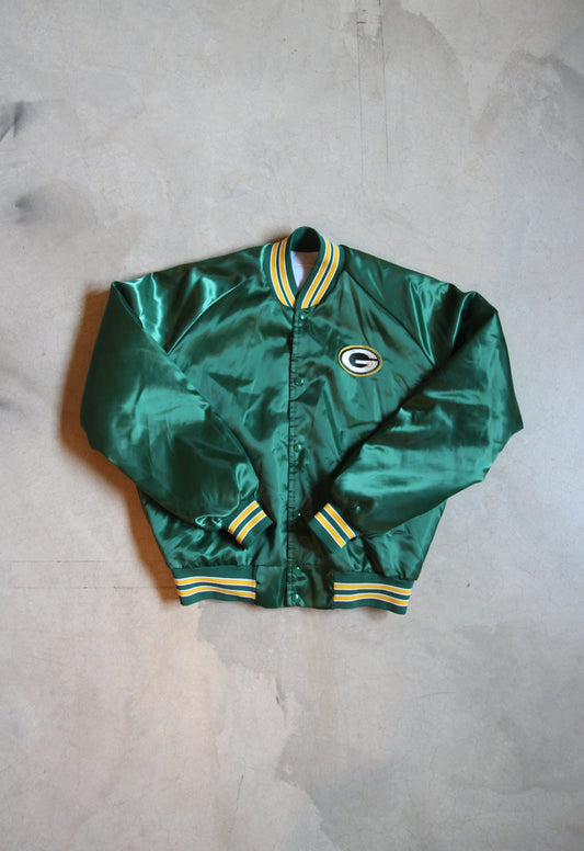 Vintage 90s Green Bay Packers Satin Jacket (S)