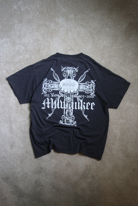 '08 Milwaukee Skull Tee (L)