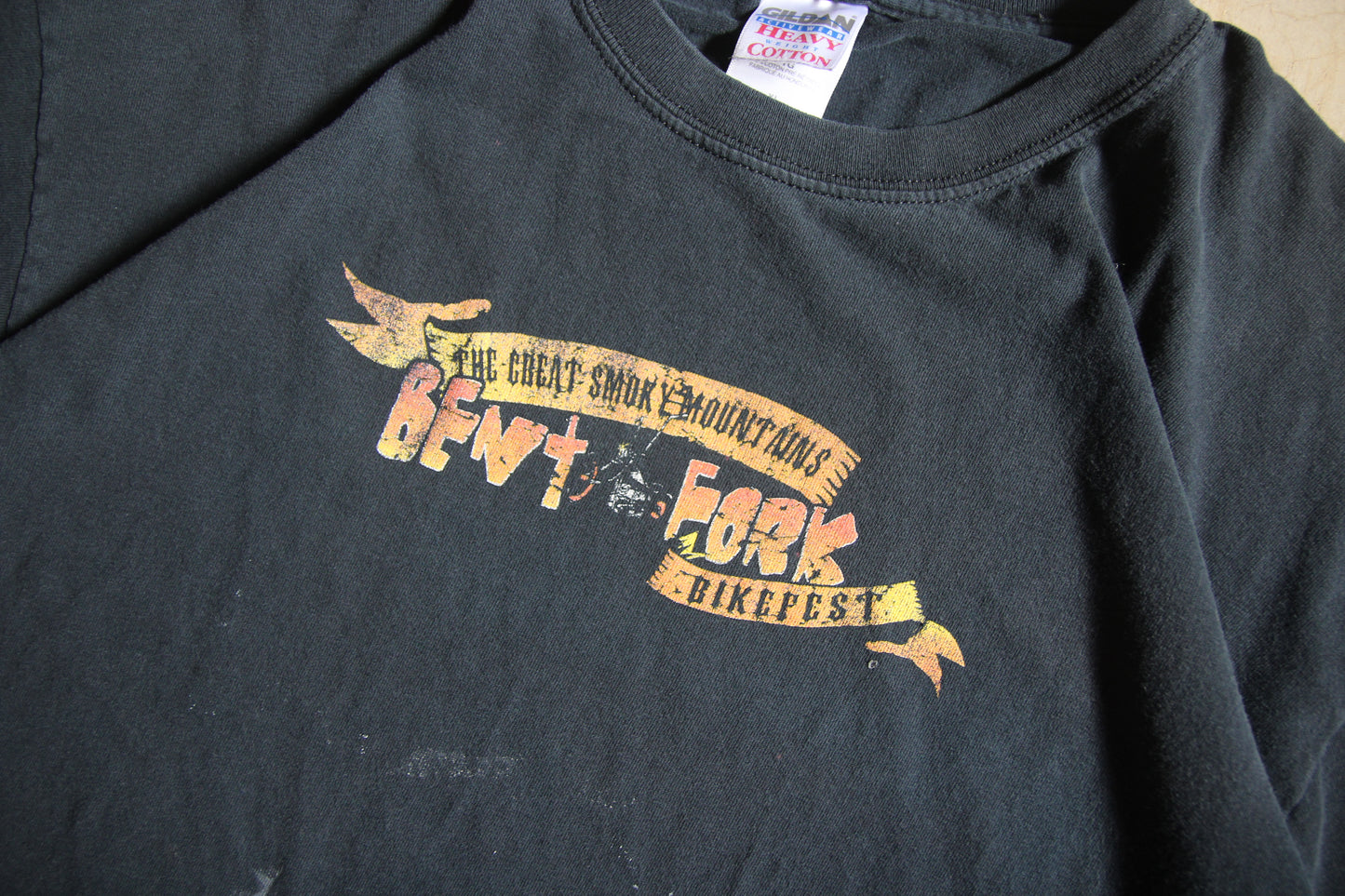 Y2K Smoky Mountains Bent Fork Bikefest Shirt (XL)