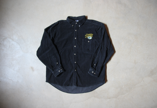 Vintage 90s Green Bay Packers Corduroy Button Up (XL)